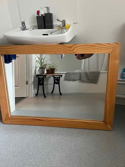 Photo of free Large Pine framed mirror (Chichester) #1