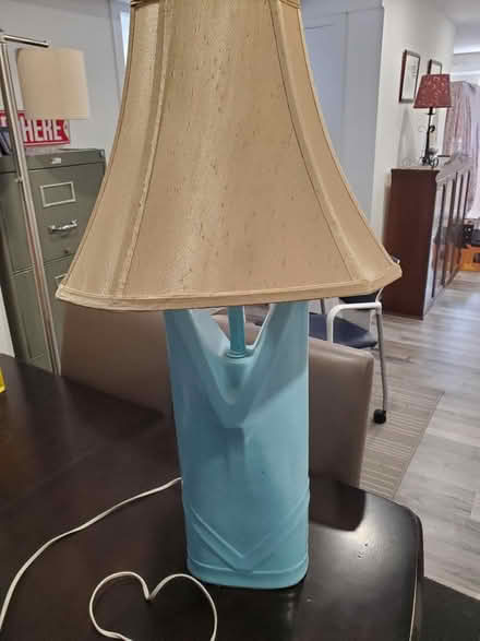 Photo of free Vintage baby blue lamp (Gloucester) #1