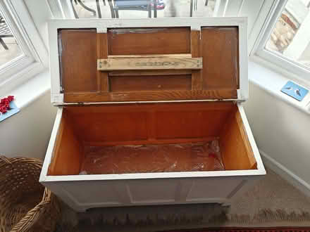 Photo of free White Painted Wood Blanket Box (Porthleven TR13) #2