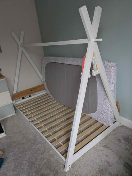 Photo of free Single floor bed (solid pine) (S40 Brampton) #2