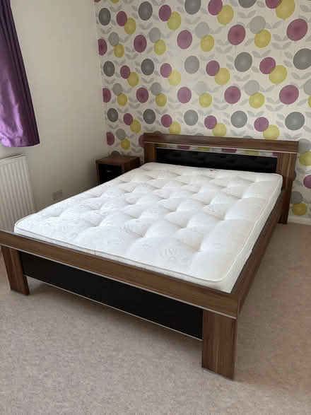 Photo of free King-size bed frame, mattress etc (Petts Wood BR5) #1