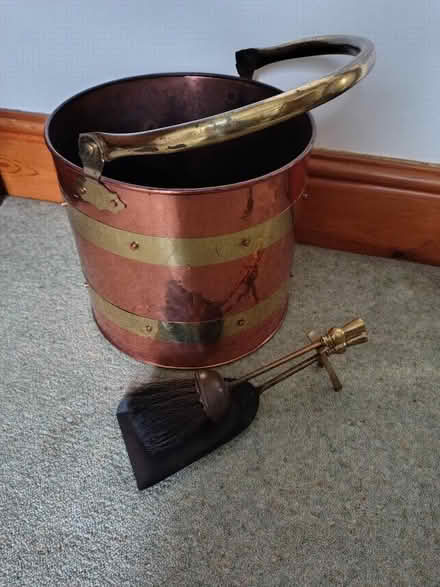 Photo of free Coal bucket and hearth brush (Penrith CA11) #1