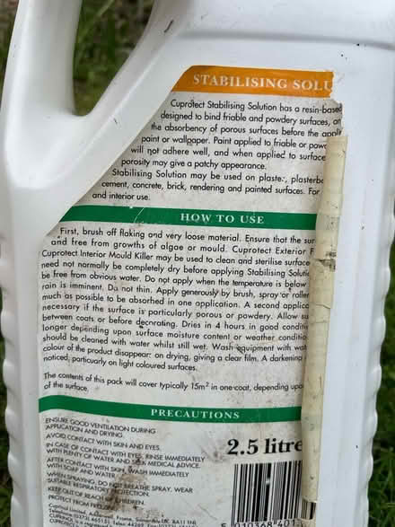 Photo of free Cuprinol stabilising solution (De Parys MK40) #2