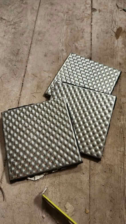 Photo of free 18 Metal effect tiles 10x10cm (London Road station) #1