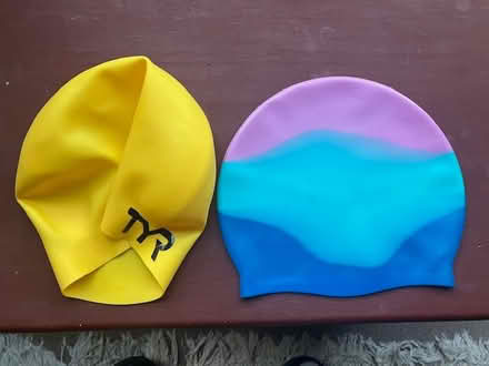 Photo of free silicone swim caps--kid size (Las Palmas Pk, Snvle) #1
