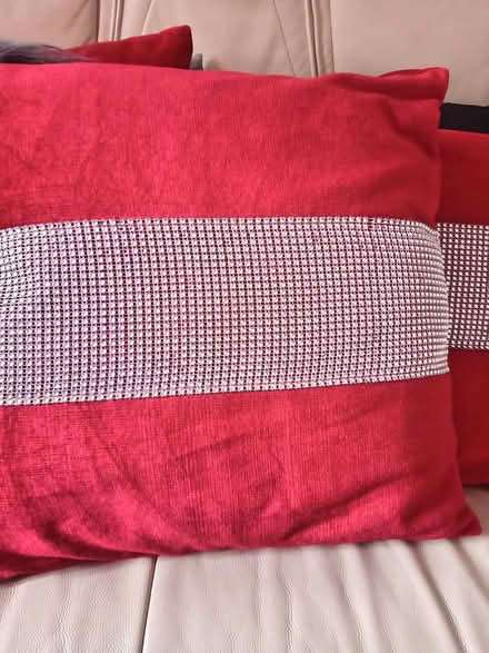 Photo of free Two red blingy cushions (West Bromwich central B70) #1