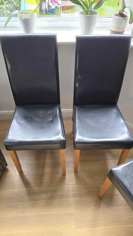 Photo of free 4 Black Faux Leather Dining Chairs (Fairthorn Court BH2) #3
