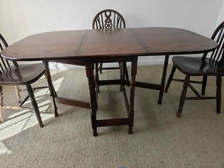 Photo of free Gate leg table, 4 chairs (West Wittering PO20) #2
