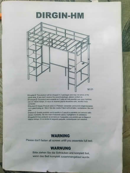 Photo of Metallic bed and storage 90X200cm (Epsom Kt19) #1