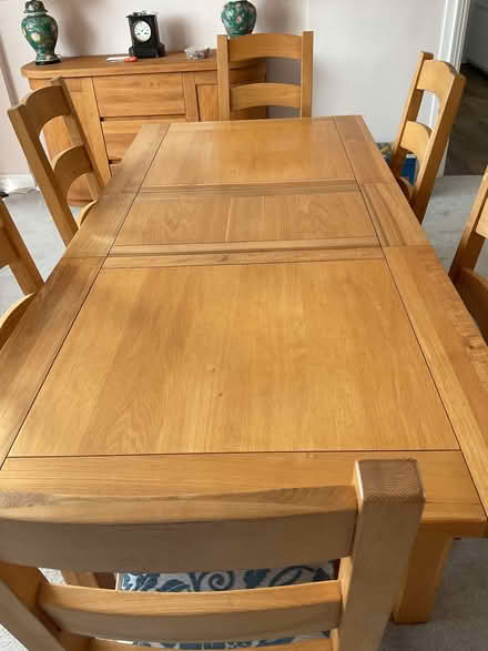 Photo of free Oak table and 6 chairs (Eastbourne BN21) #1