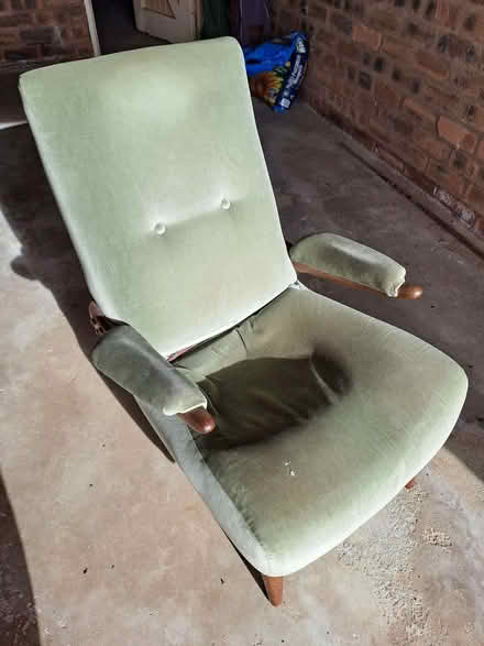 Photo of free Green chair needing re-upholstered (St Andrews KY16) #1