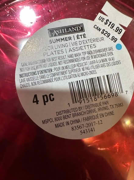 Photo of free Plastic dishes (Burlington) #2