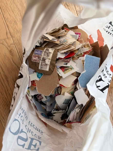 Photo of free Used franked stamps - large bag (Little Eaton DE21) #1