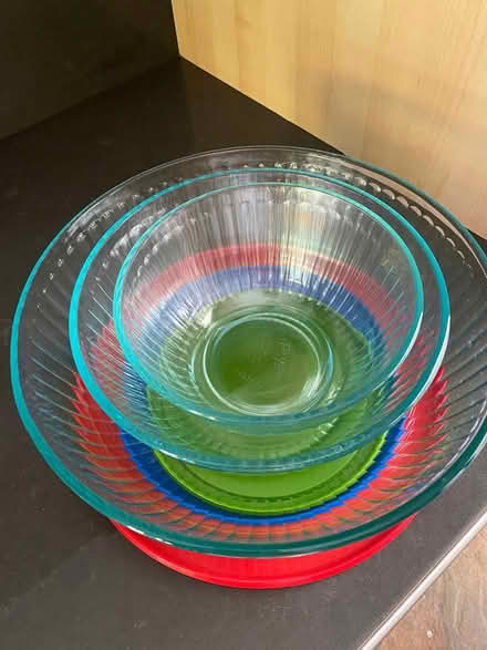 Photo of free Fluted, glass pyrex nesting bowls (Pleasant Hill) #3