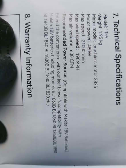 Photo of free Cordless leaf blower - requires Makita 18V battery. (West End GU24) #3