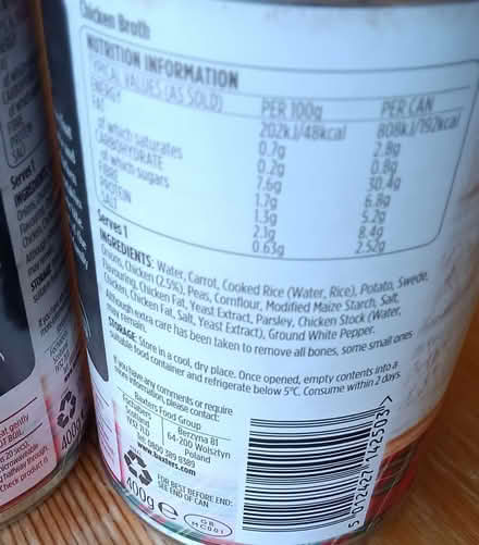 Photo of free Tins of Baxters chicken broth soup best before Aug 26 (Westbury Fields BS9) #2