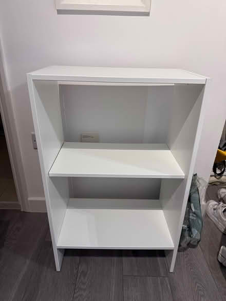 Photo of free White IKEA 2-tier bookshelf (NW11 Hoop Lane) #1