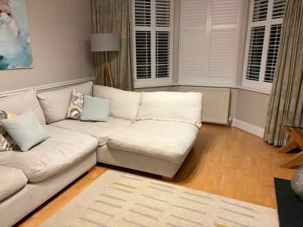Photo of free Corner sofa and snuggle chair with footstool (Rayleigh SS6) #1