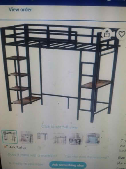 Photo of Metallic bed and storage 90X200cm (Epsom Kt19) #2
