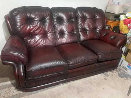 Photo of free 3 seater leather sofa (S12 birley) #1