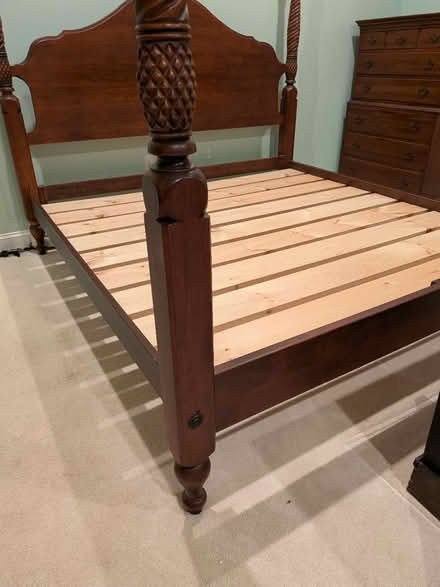 Photo of free King sized poster bed frame (Mays Chapel) #3