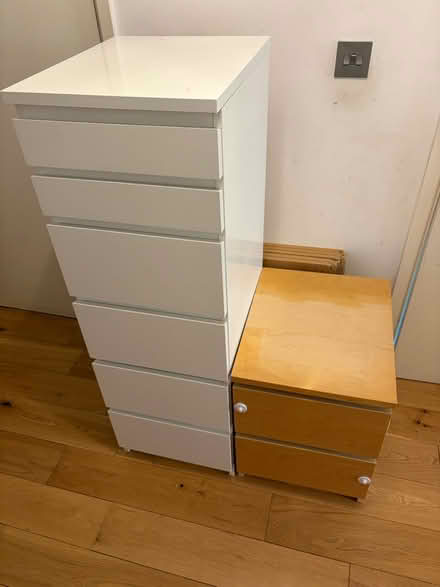 Photo of free IKEA MALM white 6drawer vanity unit (Myatts Field SW9) #1