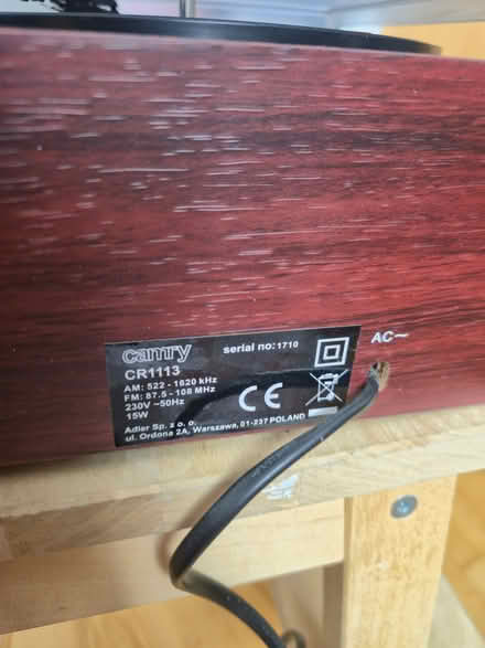 Photo of free Camry Vinyl Record Player - UK Plug (W3 7DY) #4