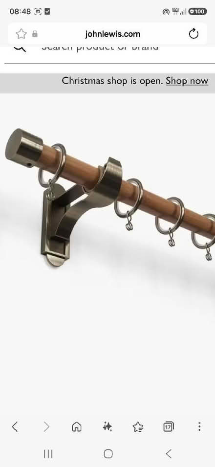 Photo of Curtain poles and rings (Coleham SY3) #1