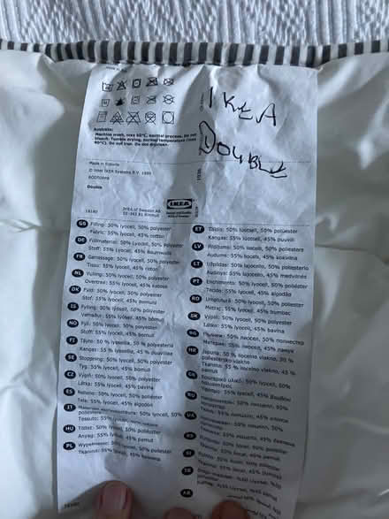 Photo of free IKEA Rodtoppa double duvet (South Gosforth NE3) #1