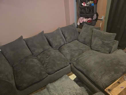 Photo of free Grey fabric sofa (Pudsey LS28) #1