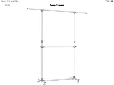 Photo of free Metal Clothes Rail, double bar on castors. (Cottingham HU16) #4