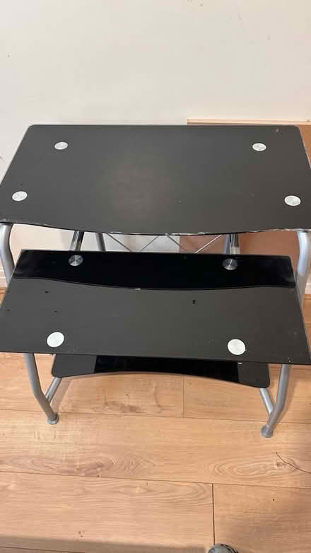 Photo of free Computer table - Glass and Metal (L14 0BA) #2