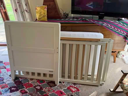 Photo of free White baby and toddler cot/bed (Aylsham central could deliver) #4