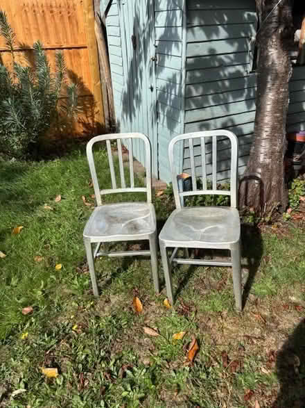 Photo of free 2 aluminium chairs for indoors our outdoors (St Albans AL3) #1