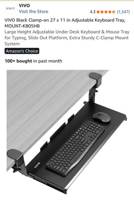 Photo of free Large Under Desk Keyboard Tray (El Cerrito) #1