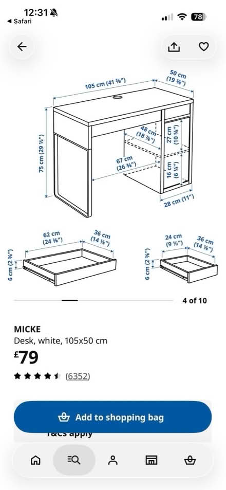 Photo of free Ikea Micke desk (Aylesbury HP19) #2