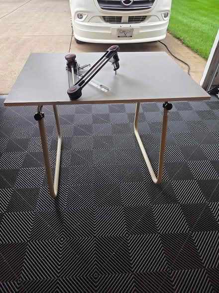 Photo of free Desk with drafting machine (Brighton, MI) #1