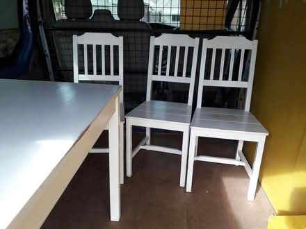 Photo of free Table and 3 chairs (EH33, Tranent) #1