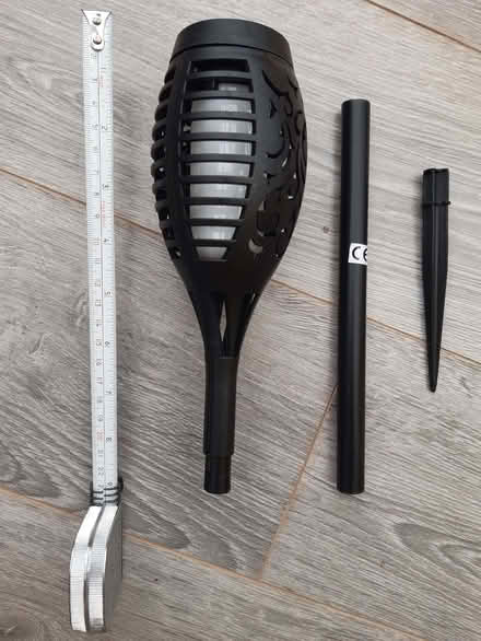 Photo of free Flame Effect Garden Solar Light - Requires batteries (Great Mole Wood SG14) #1