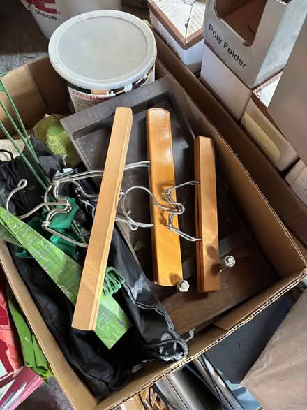Photo of free wooden pant hangers, etc (32 Ridge Road, 48069) #1