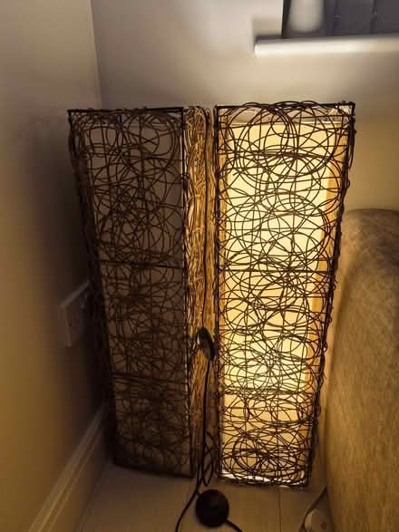 Photo of free Floor Lamp x2 (Knotty Ash L12) #1