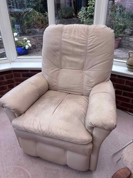 Photo of free Leather chairs @ sofa, cream (Willaston, Nantwich) #2