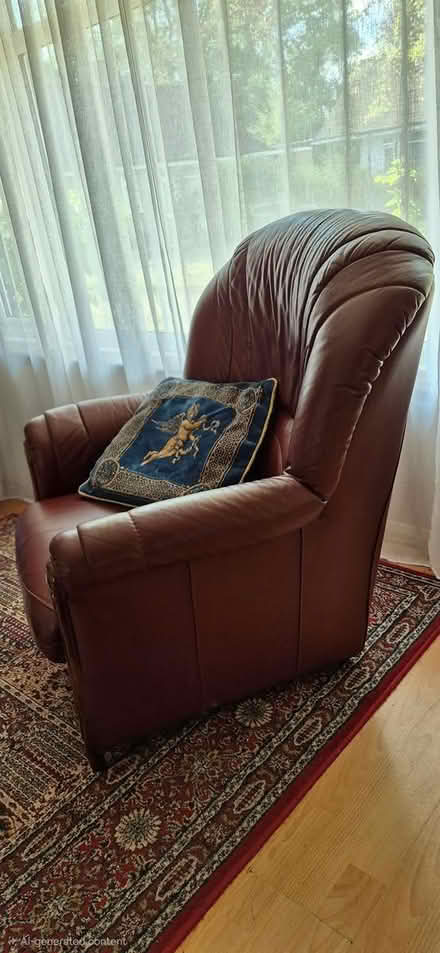 Photo of free Leather chair (Bullsland gardens WD3 5BH) #2
