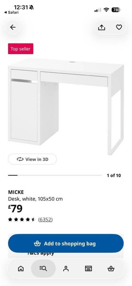 Photo of free Ikea Micke desk (Aylesbury HP19) #1
