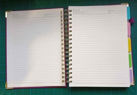 Photo of free A5 Spiral Notebook – lined pages + tab dividers (Hatch End HA5) #2