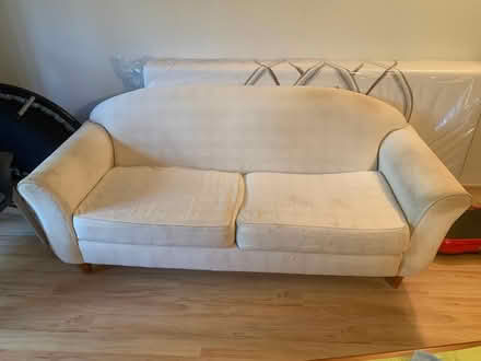 Photo of free White 3 seater couch (Springwood) #1