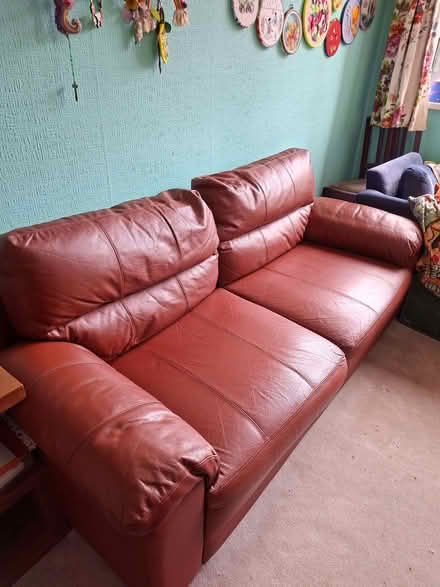 Photo of free Faux leather sofa (Shepherds Bush W12) #1