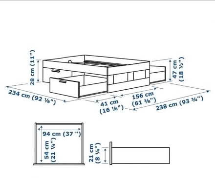 Photo of free IKEA Brimnes Double Bed Frame (Mitcham CR4) #2