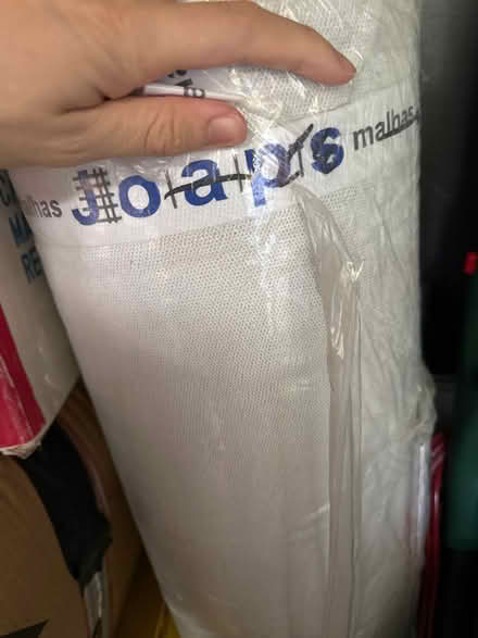 Photo of free 3 Large Rolls of Fabric (Olive Green & White Knit) (Bow E3) #2