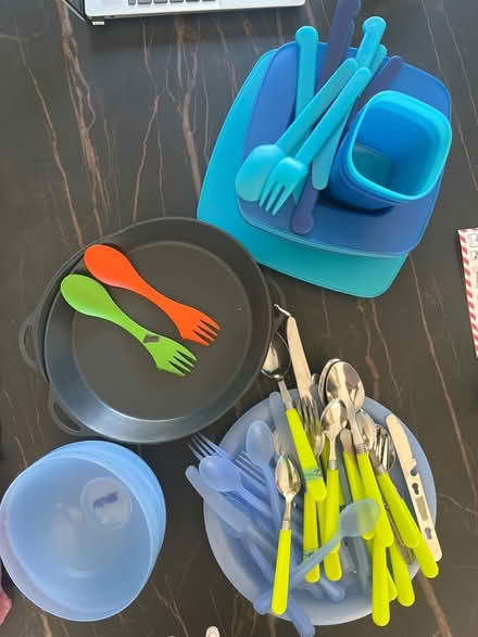 Photo of free Various camping plates cutlery etc (Broxbourne EN10) #1